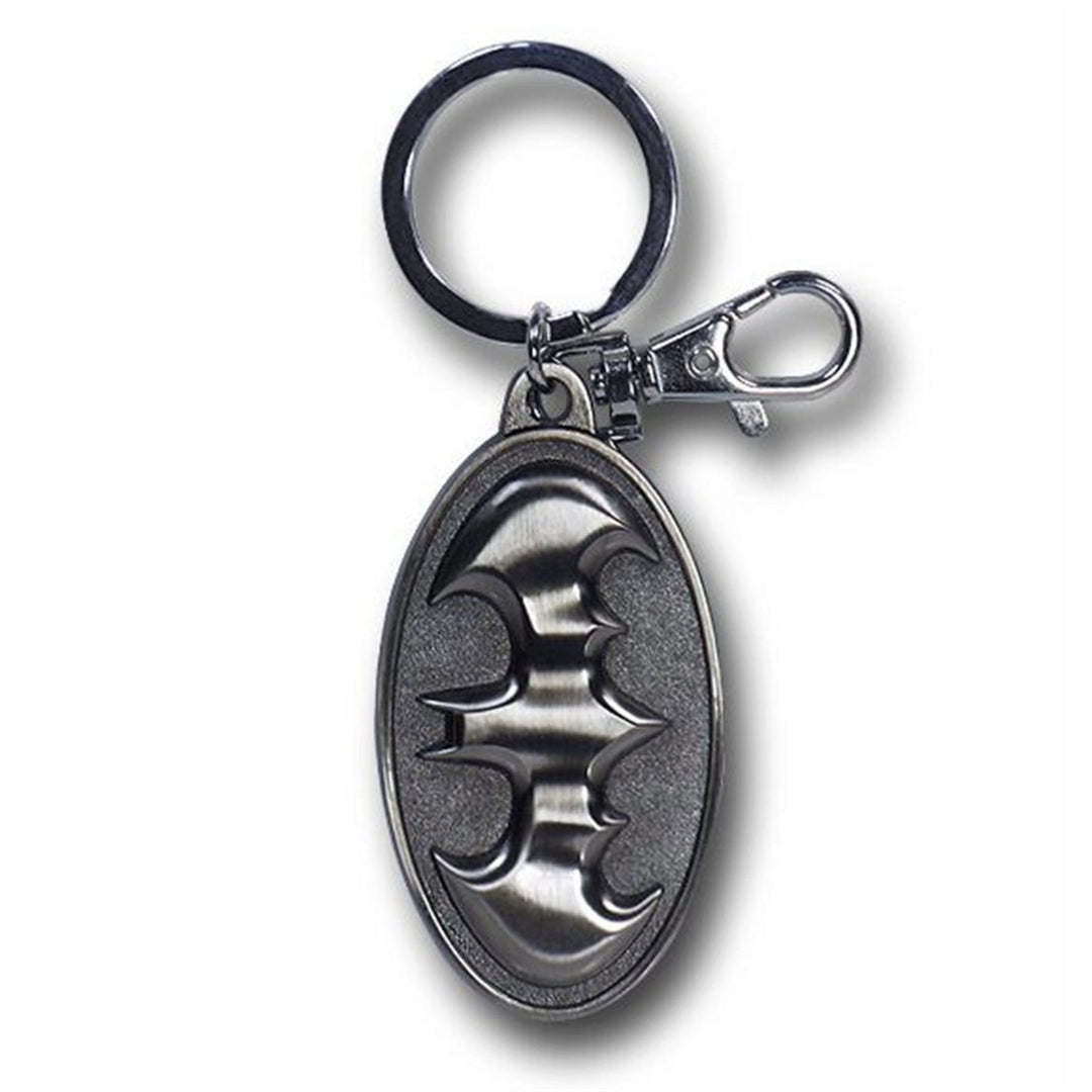 Batman Symbol Pewter Keyring Image 1