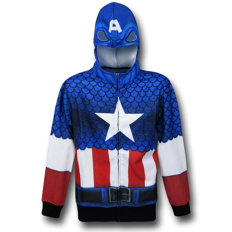 Captain America Lightweight Sublimated Costume Hoodie Image 1