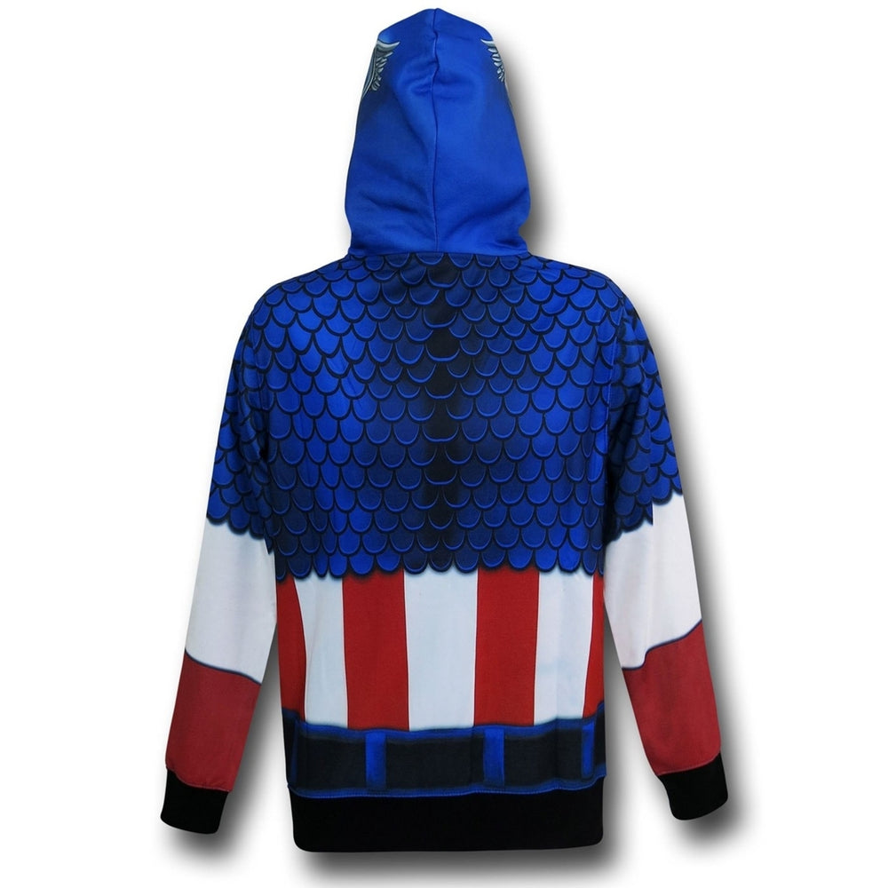 Captain America Lightweight Sublimated Costume Hoodie Image 2