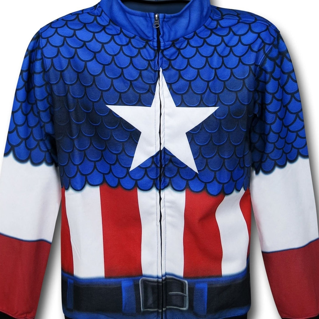 Captain America Lightweight Sublimated Costume Hoodie Image 4