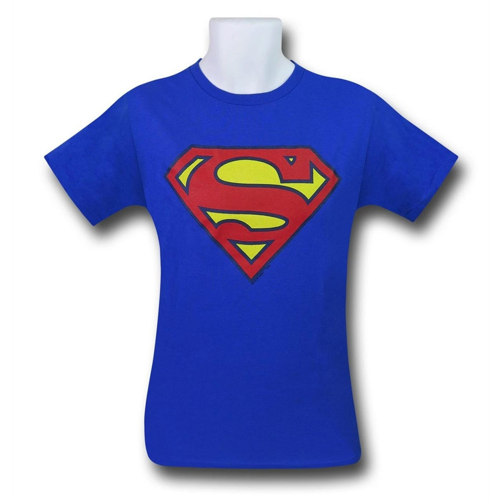 Superman Kids Royal Blue Symbol T-Shirt Image 2