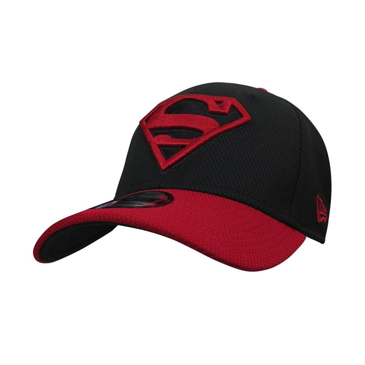 Superboy Symbol Red and Black 39Thirty Fitted Hat Image 1