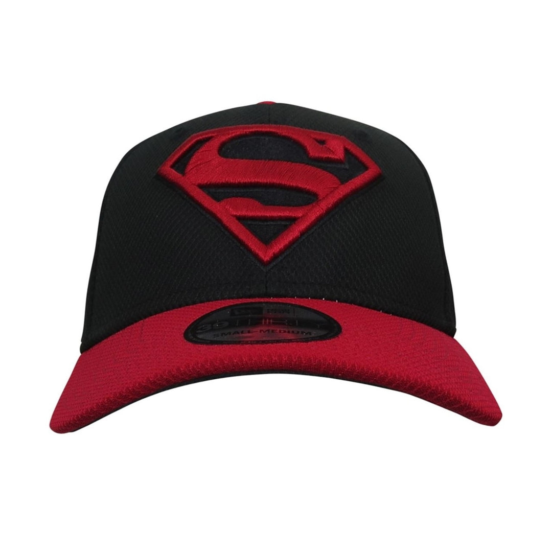 Superboy Symbol Red and Black 39Thirty Fitted Hat Image 2
