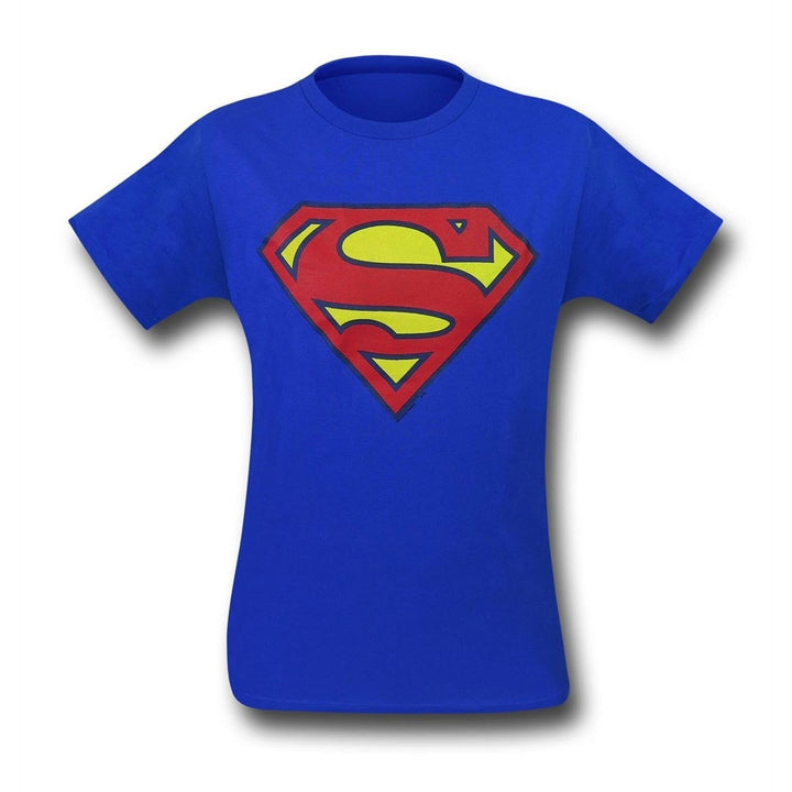 Superman Kids Royal Blue Symbol T-Shirt Image 4