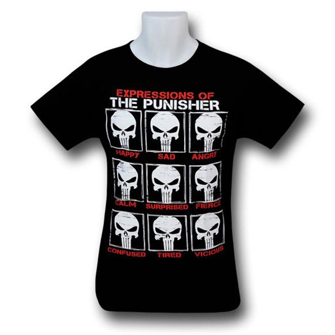 Punisher Expressions of the Punisher T-Shirt Image 1