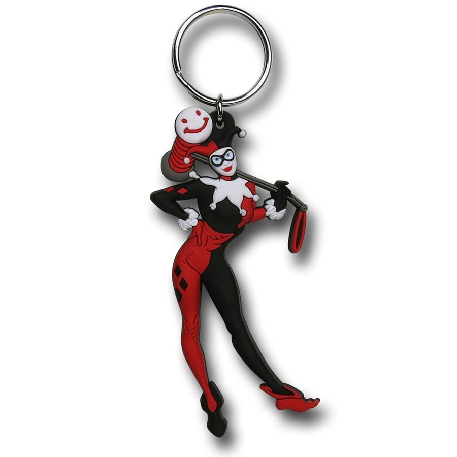 Harley Quinn Soft Touch PVC Keychain Image 1