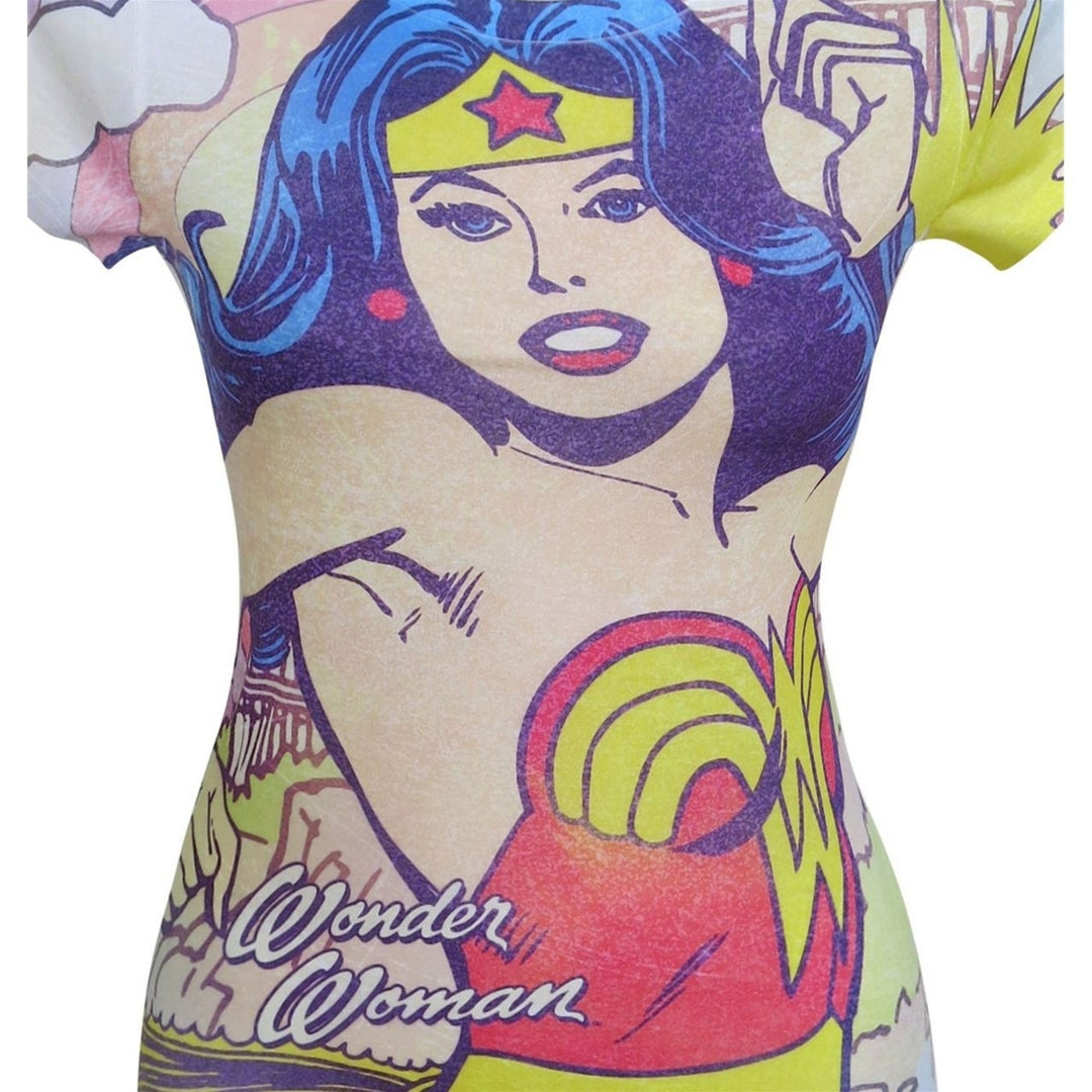 Wonder Woman Hometown Girl Sublimated Womens T-Shirt Image 4