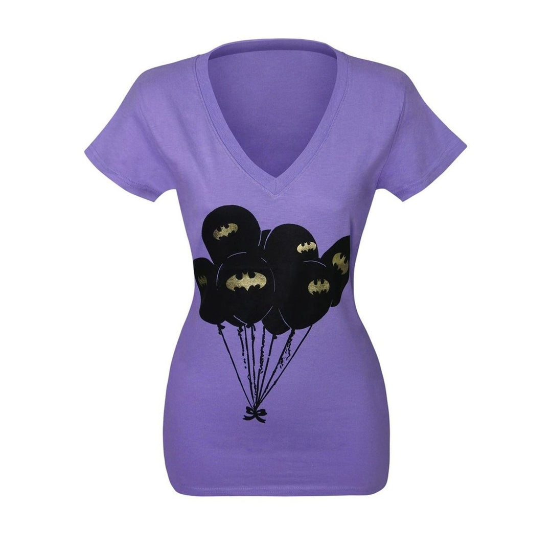 Batman Symbol Balloons Womens T-Shirt Image 3