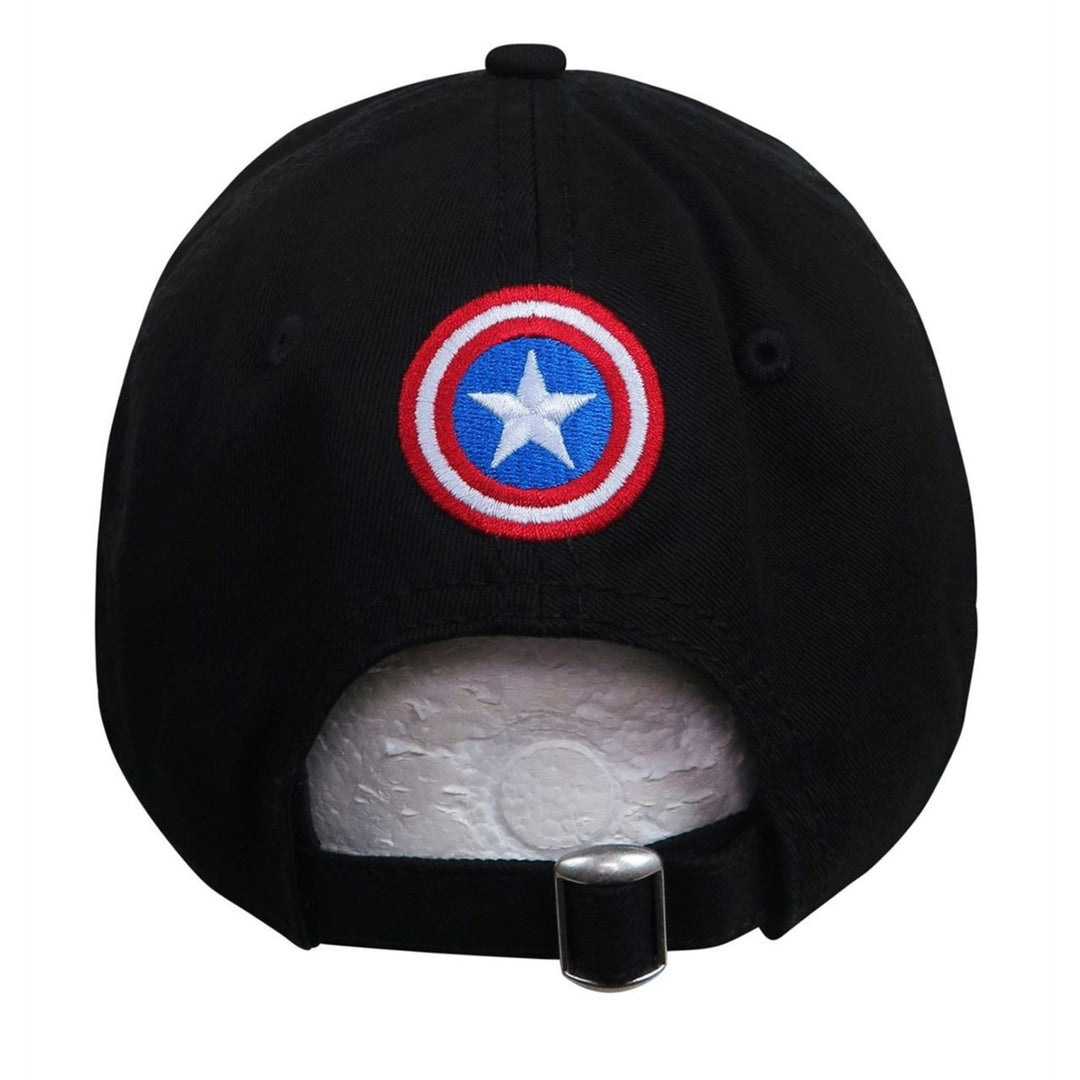 Captain America Shield Black 9Twenty Adjustable Hat Image 4