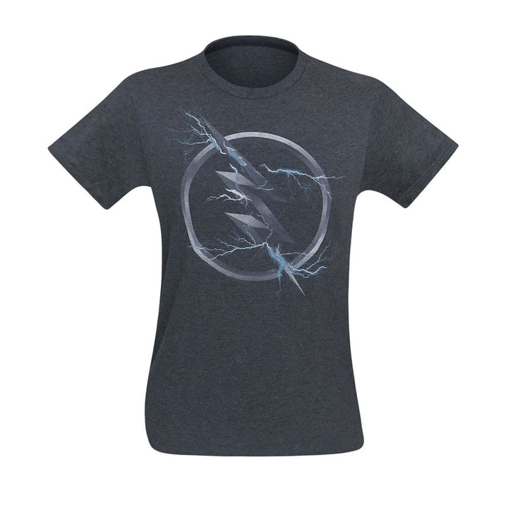 Flash Zoom Symbol Charcoal Mens T-Shirt Image 3