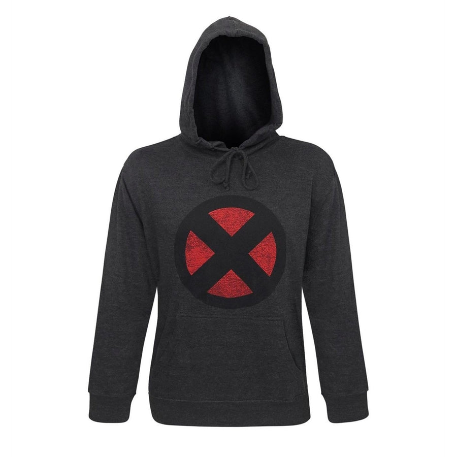 X-Men Distressed Symbol Mens Hoodie Image 1