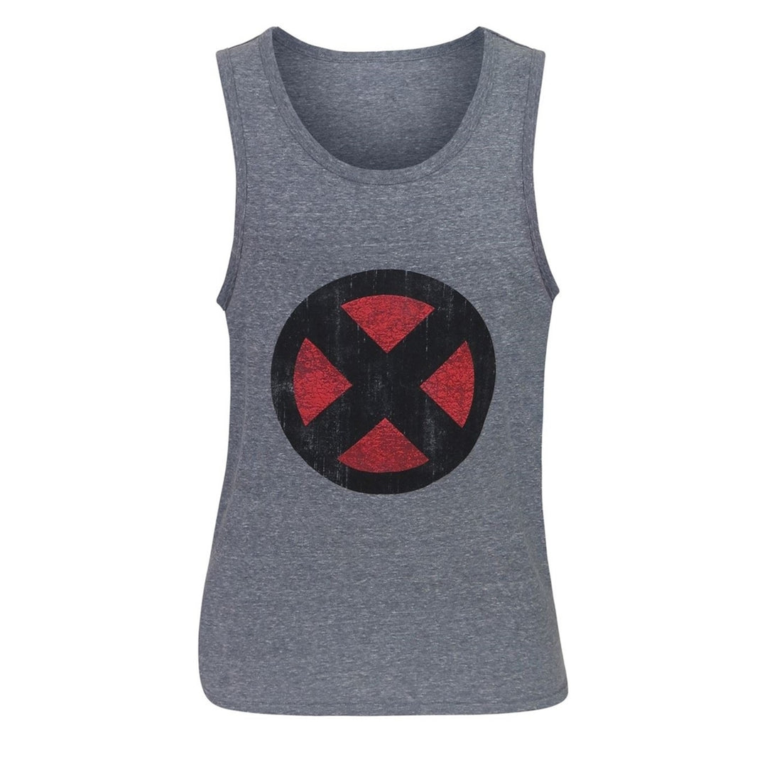 X-Men Distressed Symbol Mens Tank Top Image 3