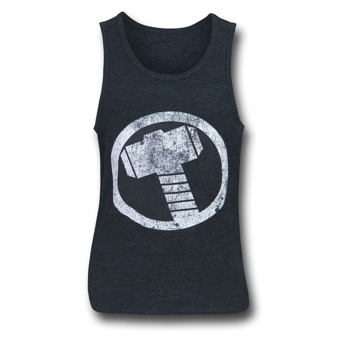 Thor Hammer Symbol Mens Tank Top Image 1