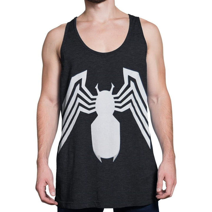 Venom Symbol Heather Charcoal Tank Top Image 1