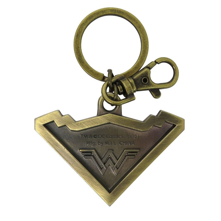 Wonder Woman Movie Tiara Symbol Pewter Keychain Image 2