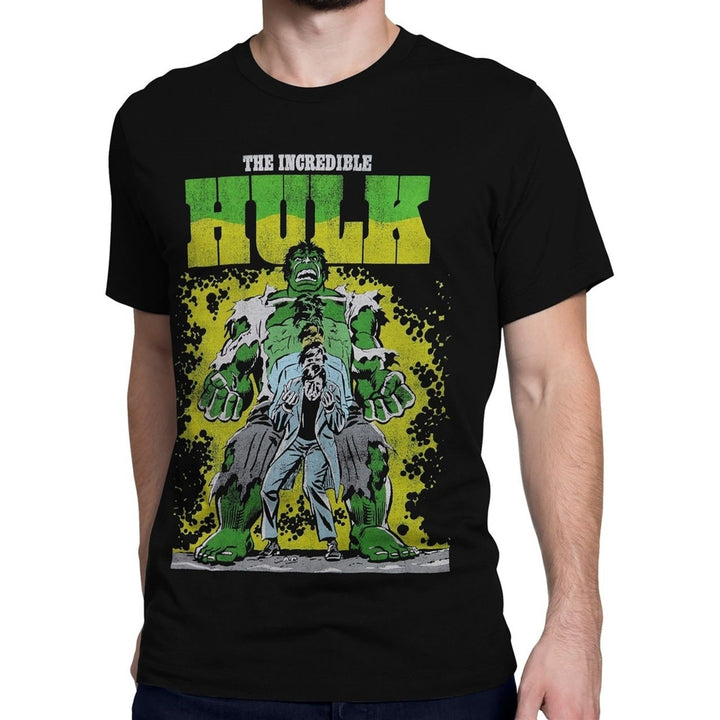 Incredible Hulk Transformation Mens T-Shirt Image 2