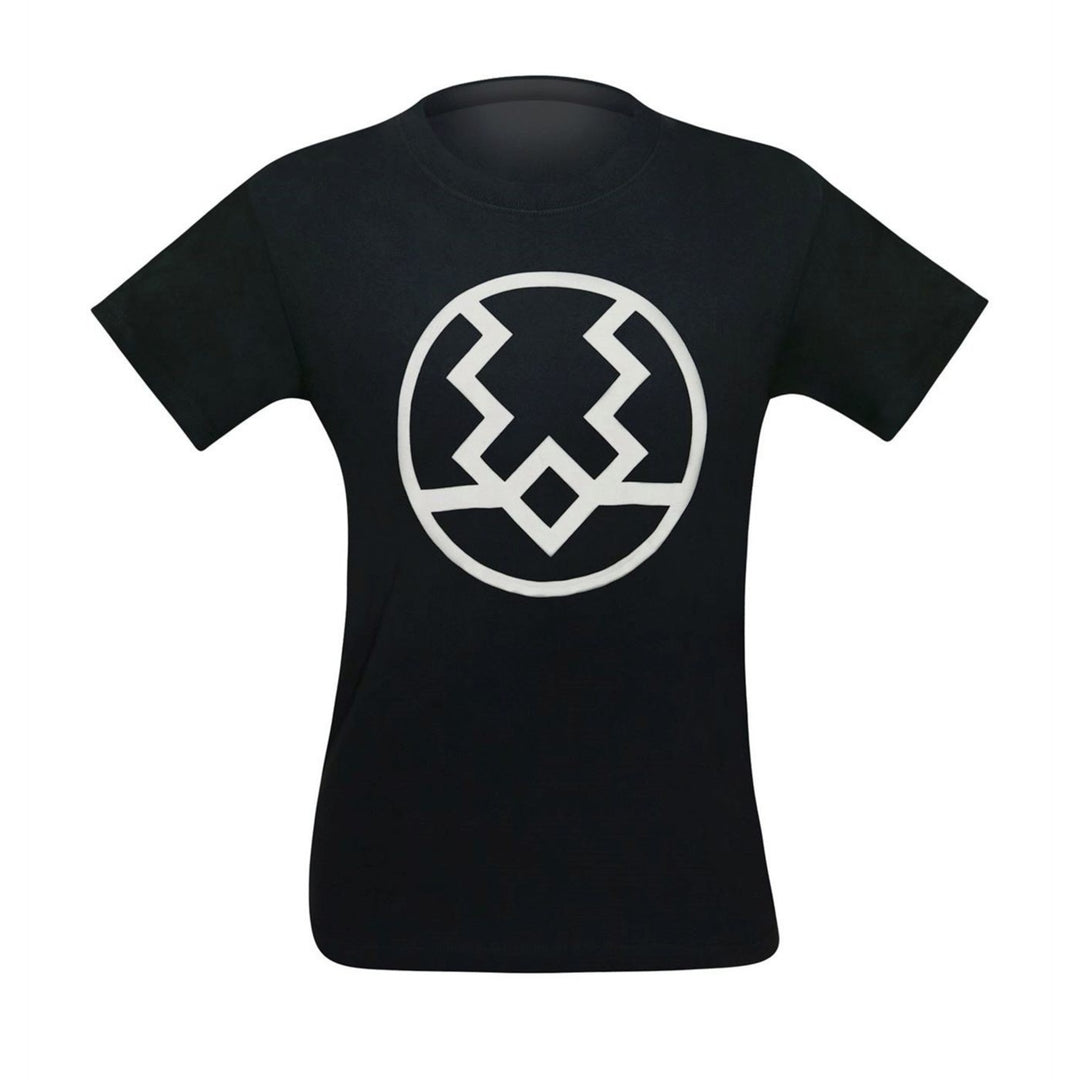 Black Bolt Symbol Mens T-Shirt Image 1