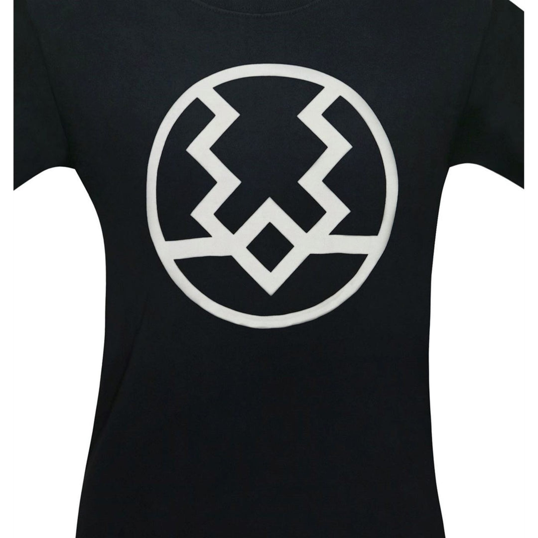 Black Bolt Symbol Mens T-Shirt Image 2