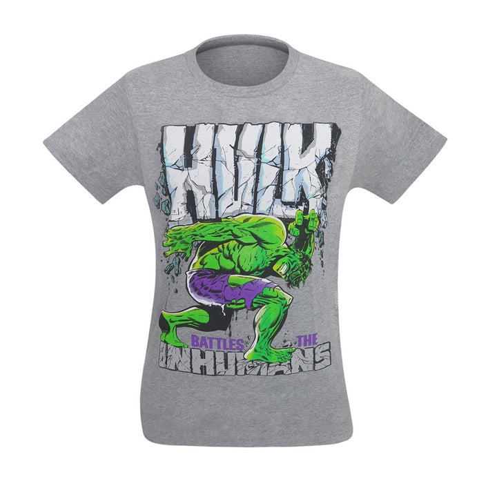 Hulk Battles The Inhumans Mens T-Shirt Image 3