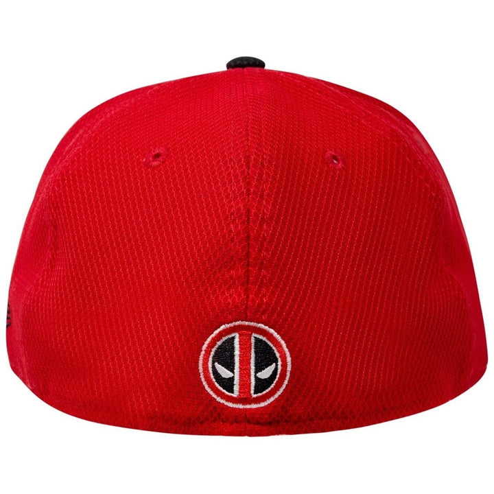 Deadpool Symbol Red and Black 59Fifty Fitted Hat Image 4