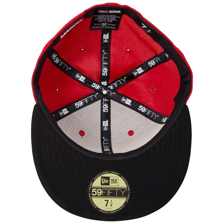 Deadpool Symbol Red and Black 59Fifty Fitted Hat Image 4