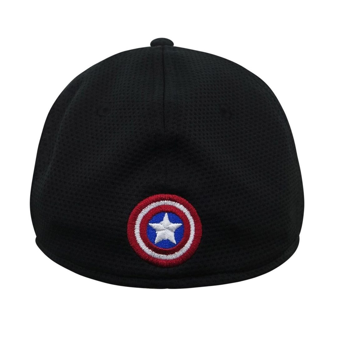 Captain America Shield Black 59Fifty Fitted Hat Image 4