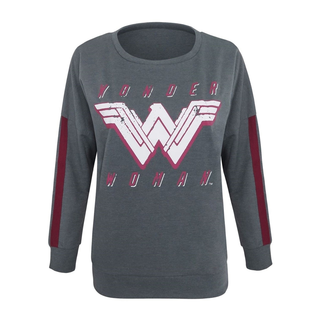 Wonder Woman Dye Heather Womens Sweatshirt Image 3