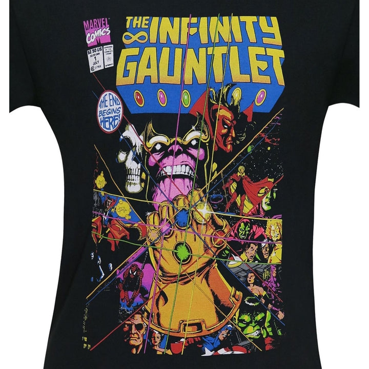 The Infinity Gauntlet 1 Comic Cover Mens T-Shirt Image 3