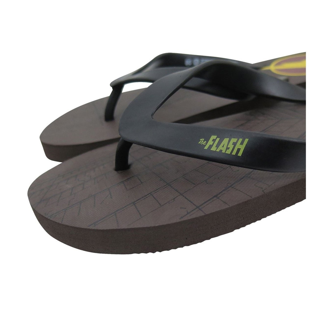 Flash Symbol Mens Flip Flops Image 4