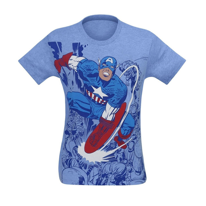 Captain America Battle Mens Sublimated T-Shirt Image 3