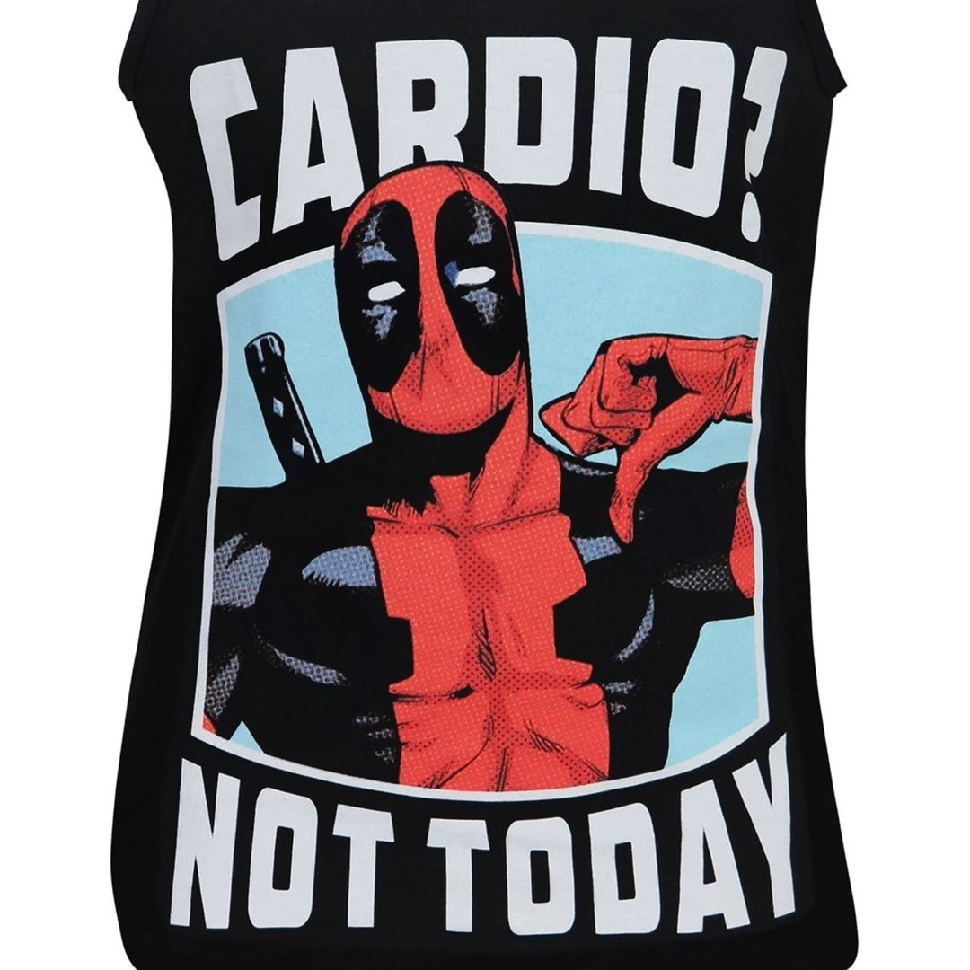 Deadpool Cardio? Not Today Mens Tank Top Image 2