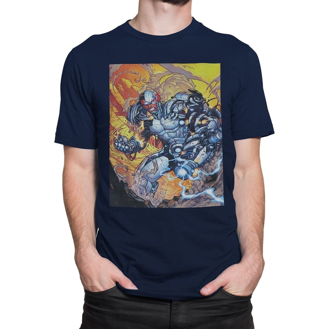 Cyborg Rubble Mens T-Shirt Image 1