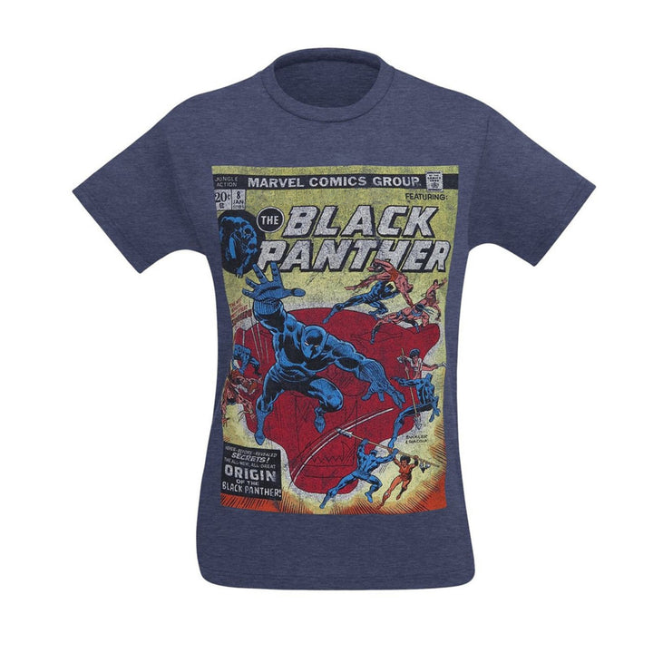 Black Panther Jungle Action 8 Cover Mens T-Shirt Image 2