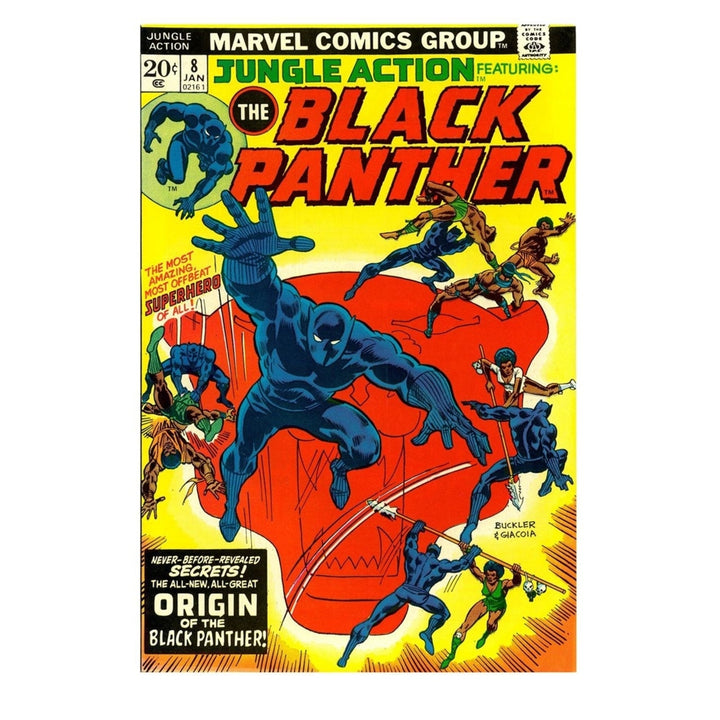 Black Panther Jungle Action 8 Cover Mens T-Shirt Image 4