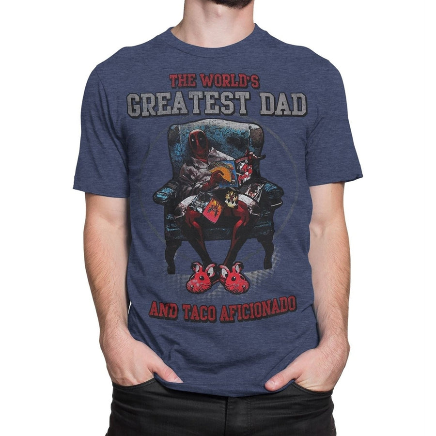 Deadpool Worlds Greatest Dad Mens T-Shirt Image 1