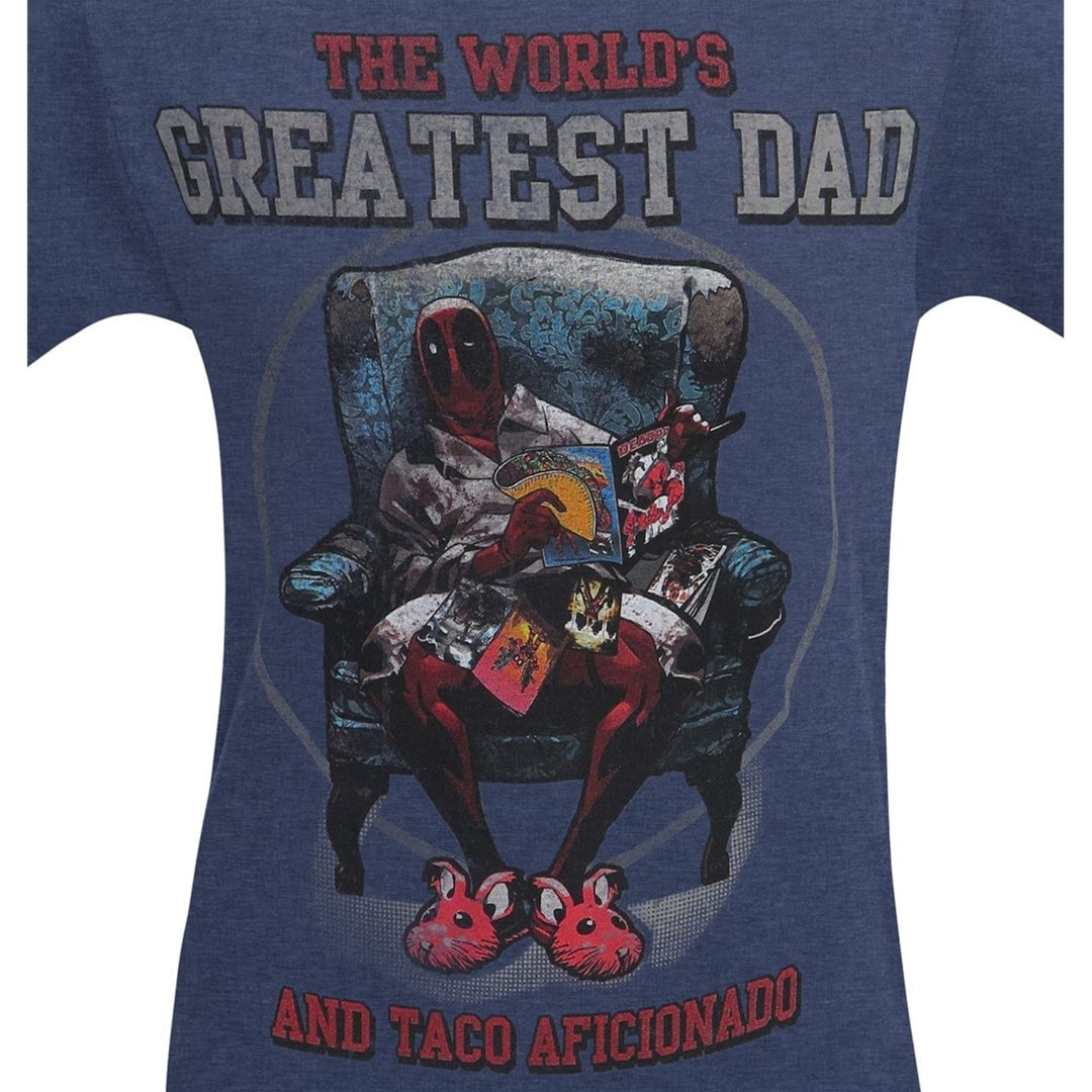 Deadpool Worlds Greatest Dad Mens T-Shirt Image 2