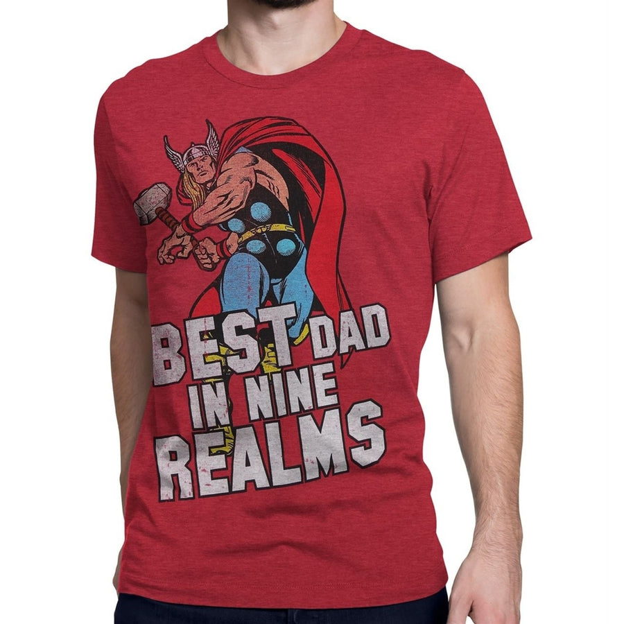 Thor Best Dad In Nine Realms Mens T-Shirt Image 1