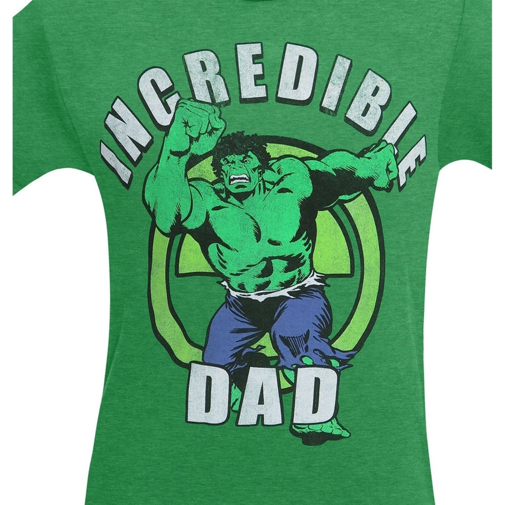 The Hulk Incredible Dad Mens T-Shirt Image 2