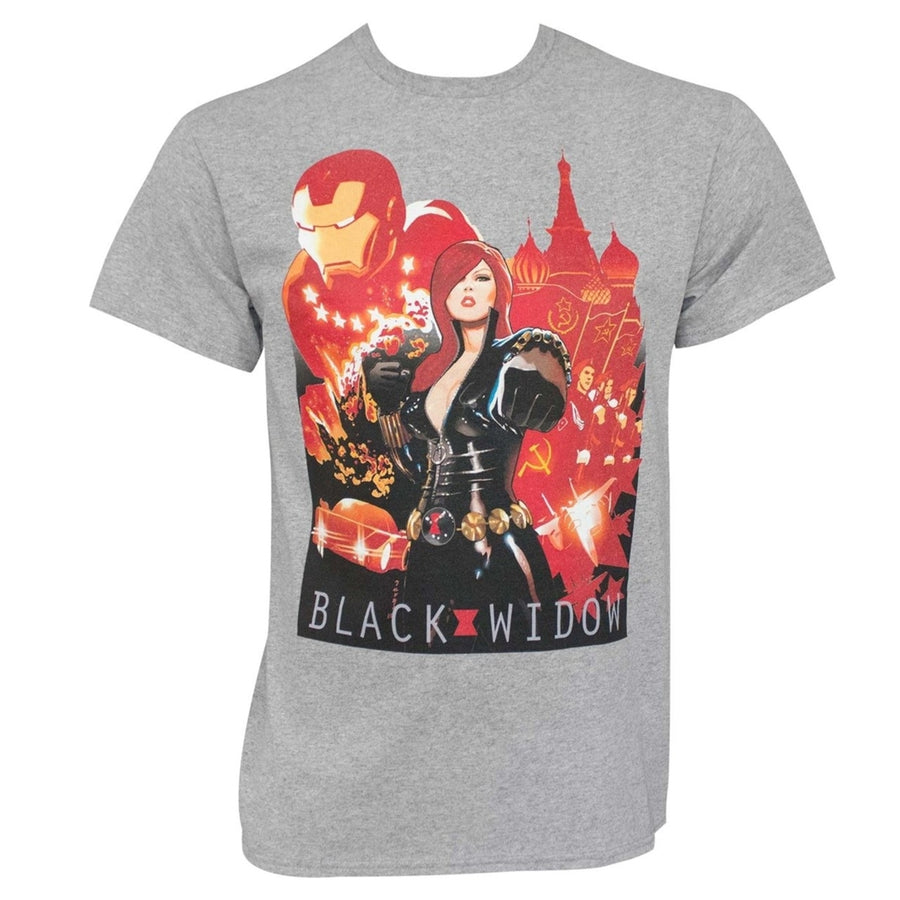 Black Widow Deadly Super-Spy Mens T-Shirt Image 1