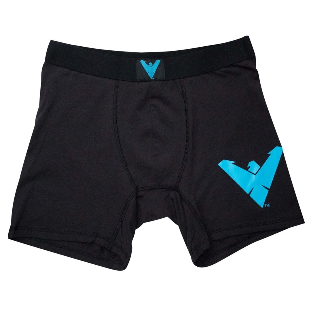 Nightwing Classic Symbol Mens Underwear Boxer Briefs Image 1