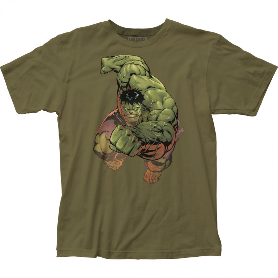 Incredible Hulk Punch Mens T-Shirt Image 1