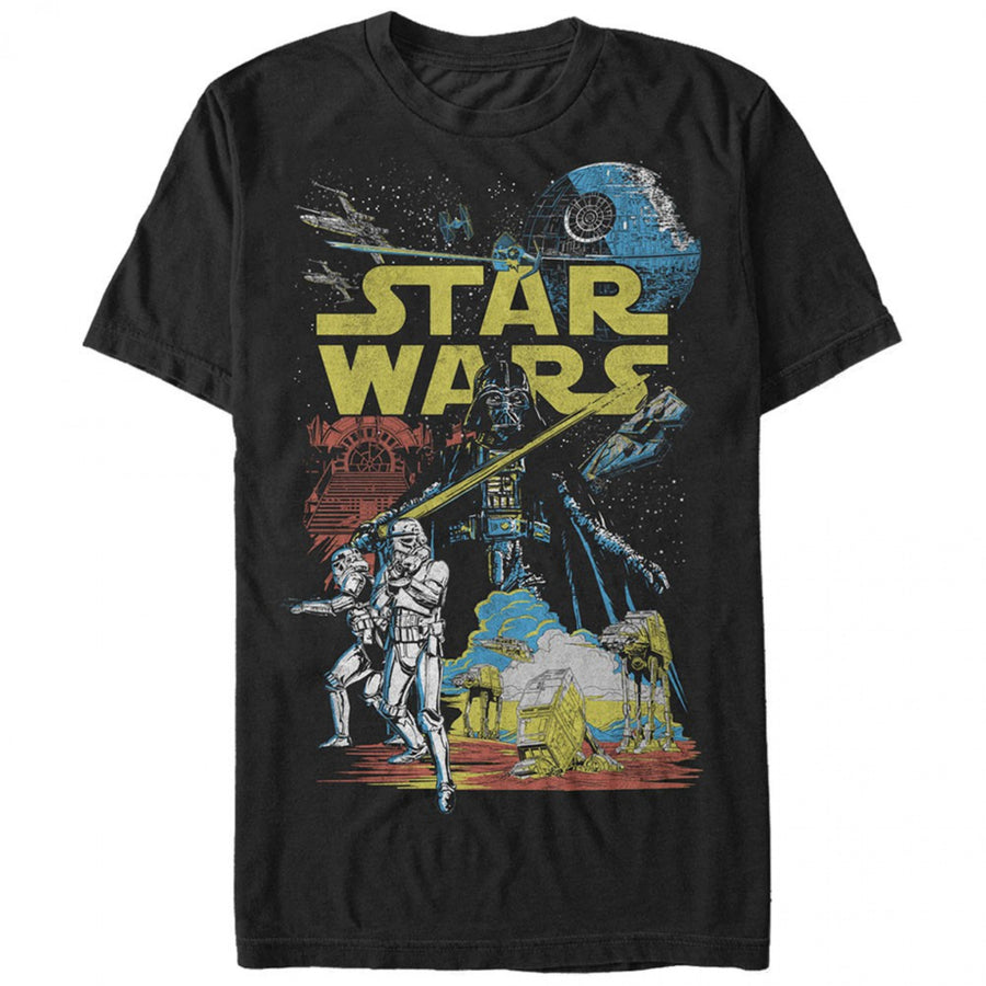 Star Wars Galactic Battle Mens T-Shirt Image 1