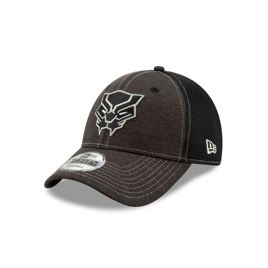 Black Panther Logo Dark Grey  Era 9Forty Adjustable Hat Image 1