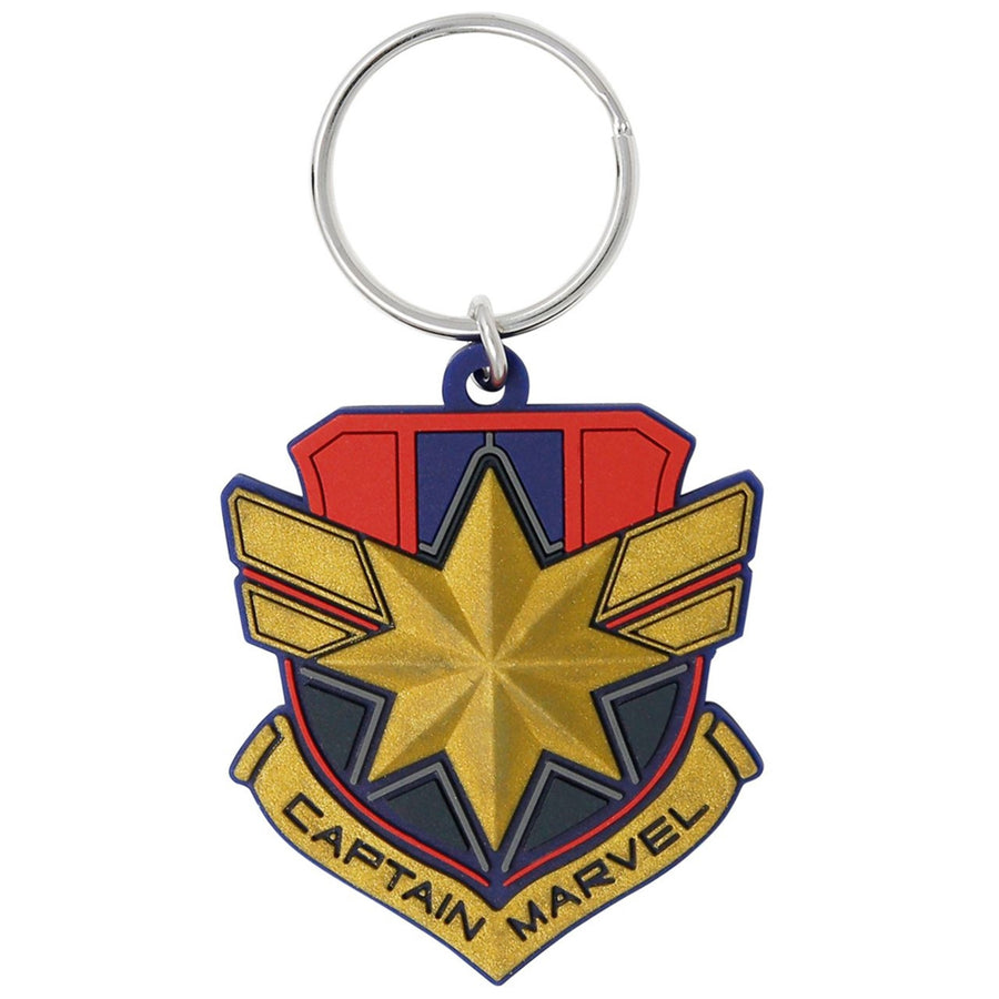 Captain Marvel Movie Badge Keychain Image 1