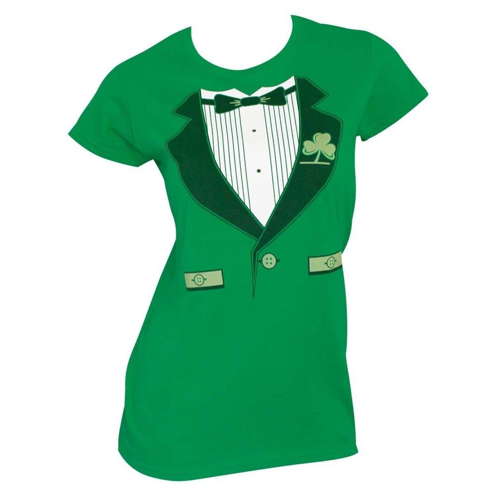 Irish Tux St. Patrick's Day Juniors Graphic TShirt Image 1