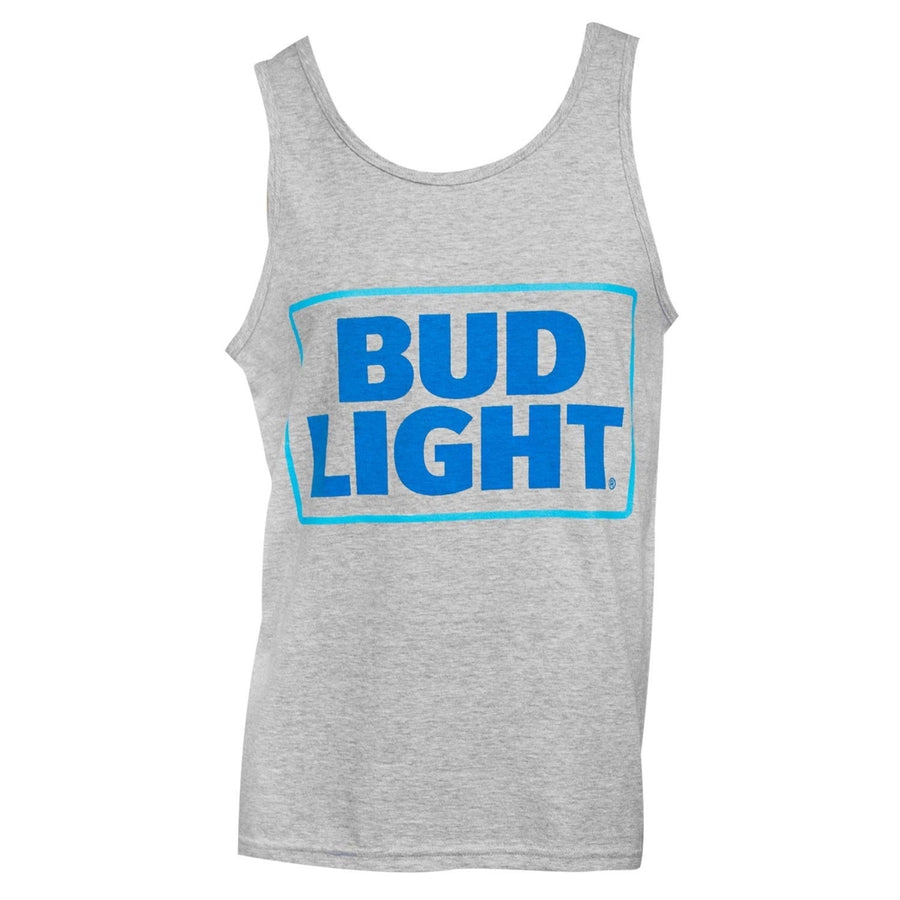 Mens Bud Light Grey Tank Top Image 1