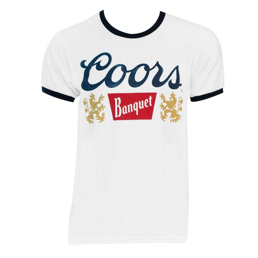 Coors White Mens Classic Ringer Tee Shirt Image 1