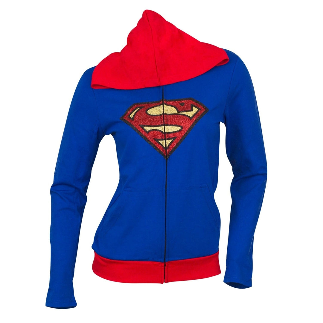 Superman Supergirl Cape Costume Hoodie Image 1