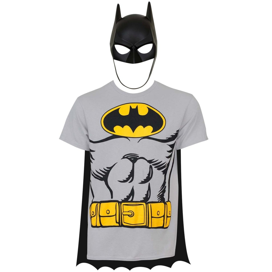 Batman Cape And Mask Costume Tee Shirt Image 1