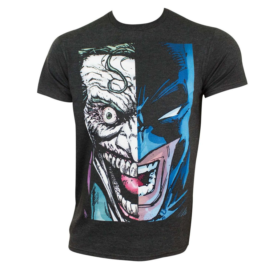 Batman Joker Split Tee Shirt Image 1